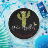 Feliz Navidad Christmas Cactus Party Pappteller (Party)