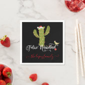 Feliz Navidad Christmas Cactus Party Serviette (Beispiel)