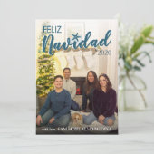 Feliz Navidad Christmas Card - Strand Feiertagskarte (Stehend Vorderseite)