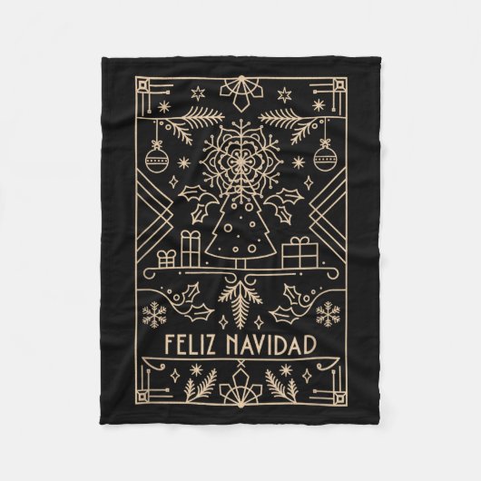 Feliz Navidad, Christmas Fleecedecke (Vorderseite)