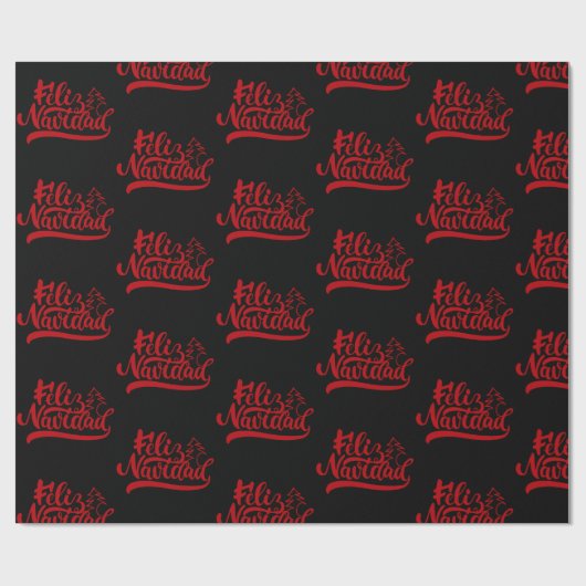 Feliz Navidad Christmas Geschenkpapier (Flach)