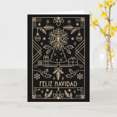 Feliz Navidad, Christmas Karte (Gelbe Blume)