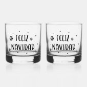 Feliz Navidad Christmas Spanish Holiday Whiskyglas (Rückseite)