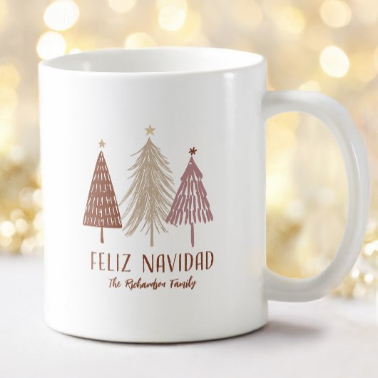 Feliz Navidad Christmas Tree Kaffeetasse