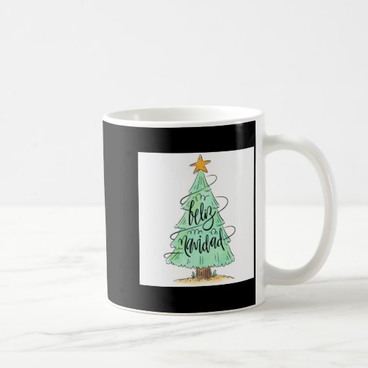 Feliz Navidad Christmas Tree T Shirt Kaffeetasse (Rechts)