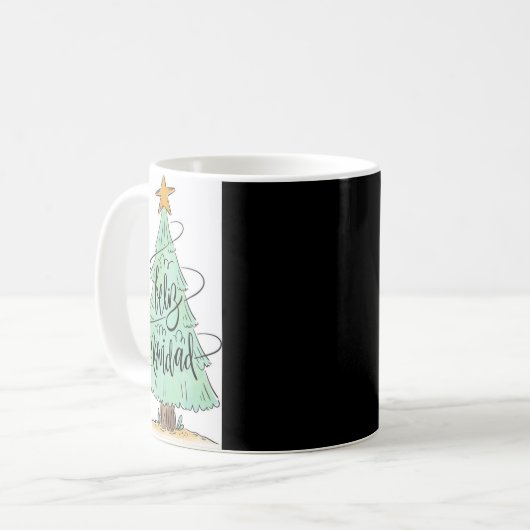 Feliz Navidad Christmas Tree T Shirt  Kaffeetasse (Vorderseite Links)