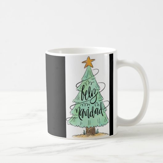 Feliz Navidad Christmas Tree T Shirt Kaffeetasse (Rechts)