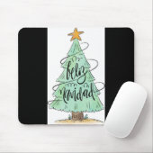 Feliz Navidad Christmas Tree T Shirt Mousepad (Mit Mouse)