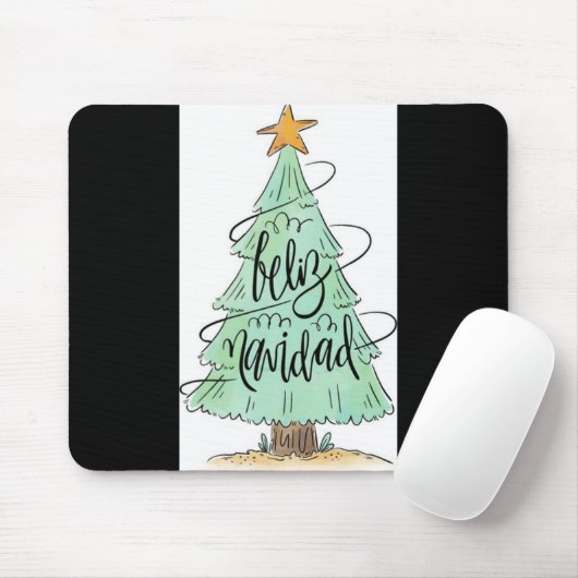 Feliz Navidad Christmas Tree T Shirt Mousepad (Mit Mouse)