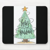 Feliz Navidad Christmas Tree T Shirt Mousepad (Vorne)