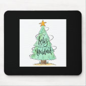 Feliz Navidad Christmas Tree T Shirt Mousepad (Vorne)