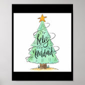 Feliz Navidad Christmas Tree T Shirt Poster (Vorne)