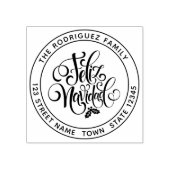 Feliz Navidad Circular Gummistempel (Prägung)