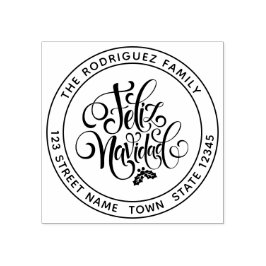 Feliz Navidad Circular Gummistempel