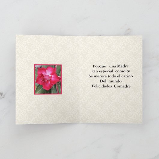 Feliz Navidad Comadre 721 Karte (Innenseite)