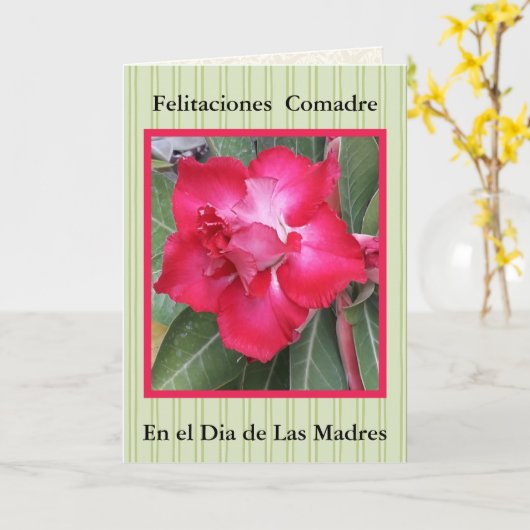 Feliz Navidad Comadre 721 Karte (Gelbe Blume)