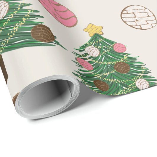Feliz Navidad | Concha Christmas Tree Geschenkpapier (Rolleneckpunkt)