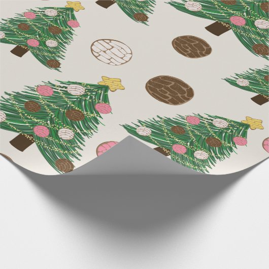 Feliz Navidad | Concha Christmas Tree Geschenkpapier (Ecke)