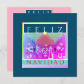 Feliz Navidad Creche Scene (Vorne/Hinten)