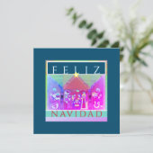 Feliz Navidad Creche Scene (Stehend Vorderseite)