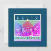 Feliz Navidad Creche Scene (Vorderseite)