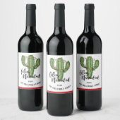 Feliz Navidad Custom Christmas Bottle Label Weinetikett (Flaschen)