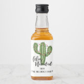 Feliz Navidad Custom Christmas Mini Liquor Alkoholflaschenetikett (Vorderseite)