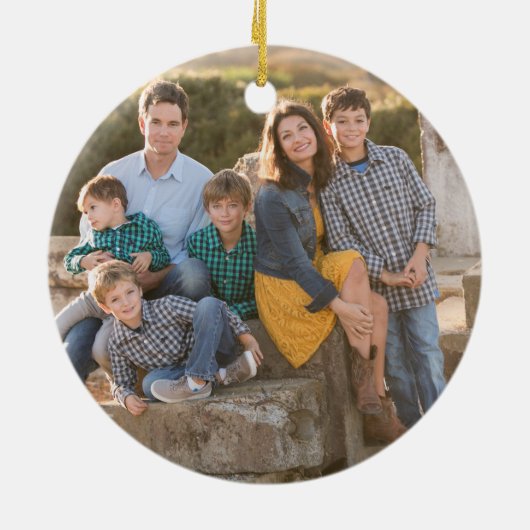 Feliz Navidad Custom Keramik Ornament (Hinten)