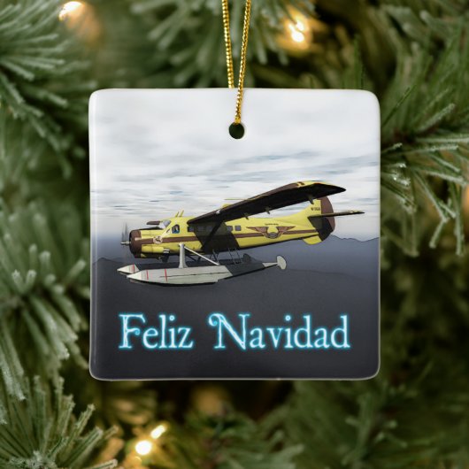 Feliz Navidad - de Havilland DH3-C Otter Keramikornament (Baum)