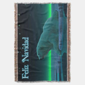 Feliz Navidad - Eiskantenpolarbär Decke (Vorderseite Vertikal)