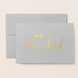 Feliz Navidad Elegant Spanisch Frohe Weihnachten Folienkarte