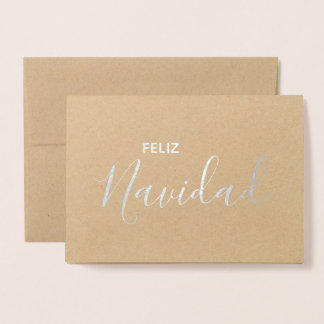 Feliz Navidad Elegant Spanisch Frohe Weihnachten Folienkarte