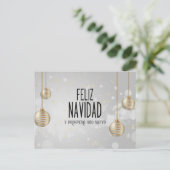Feliz Navidad elegantes Design Postkarte (Stehend Vorderseite)