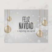 Feliz Navidad elegantes Design Postkarte (Vorderseite)