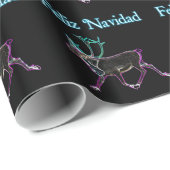 Feliz Navidad - Elektrische Karibik Geschenkpapier (Rolleneckpunkt)