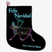 Feliz Navidad - Elektrische Karibik Großer Weihnachtsstrumpf (Vorderseite)