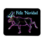 Feliz Navidad - Elektrischer Elch Magnet (Horizontal)