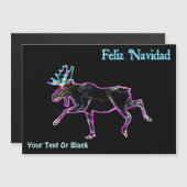 Feliz Navidad - Elektrischer Elch Magnetkarte (Vorne/Hinten)