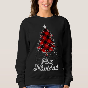 Feliz Navidad Familie - Weihnachtsbäume Büffel Pla Sweatshirt