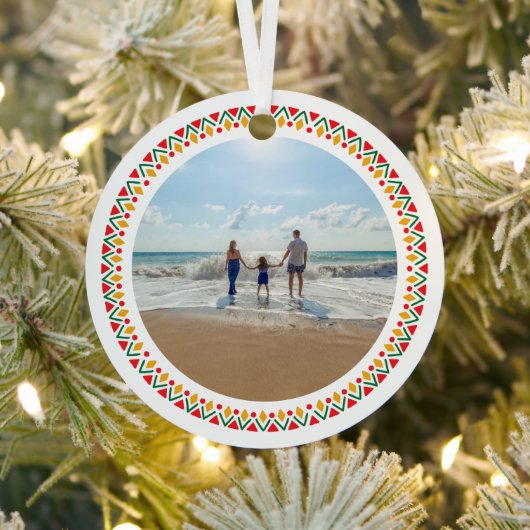 Feliz Navidad Family Foto Ornament Aus Metall (InSitu)