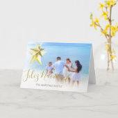 Feliz Navidad Family Foto Parol Spanisch Karte (Gelbe Blume)