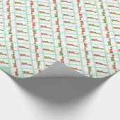 Feliz Navidad farbenfrohe Weihnachten Geschenkpapier (Ecke)