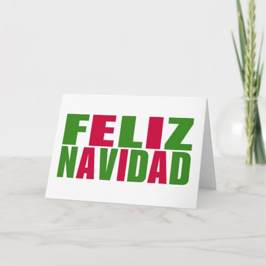 Feliz Navidad Feiertagskarte (Vorderseite)