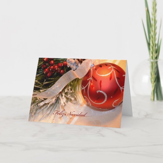Feliz Navidad Feiertagskarte (Vorderseite)