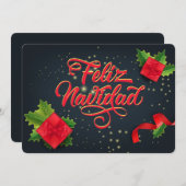 Feliz Navidad Feiertagskarte (Vorne/Hinten)