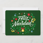 Feliz Navidad Feiertagskarte (Vorderseite)