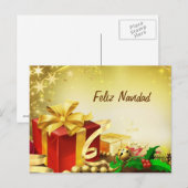 Feliz Navidad Feiertagspostkarte (Vorne/Hinten)
