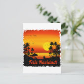 feliz Navidad Feiertagspostkarte (Stehend Vorderseite)