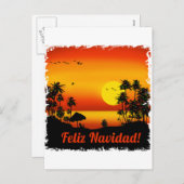 feliz Navidad Feiertagspostkarte (Vorne/Hinten)