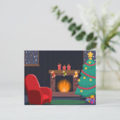 feliz navidad feiertagspostkarte (Stehend Vorderseite)